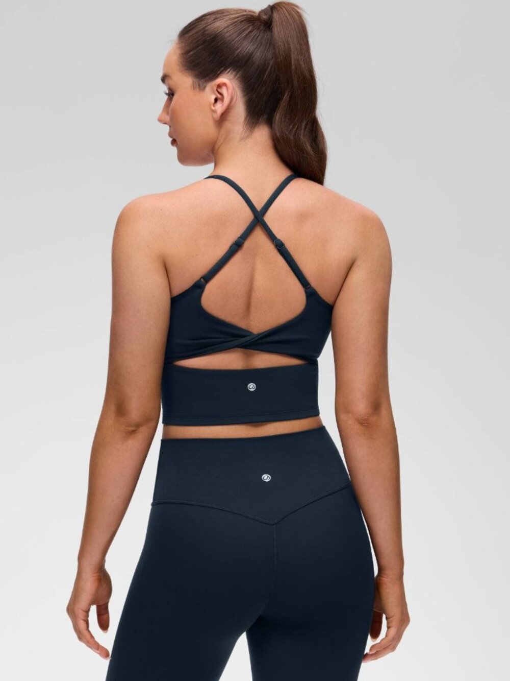 Butterluxe Twist Cross Back Built in Bra Tank